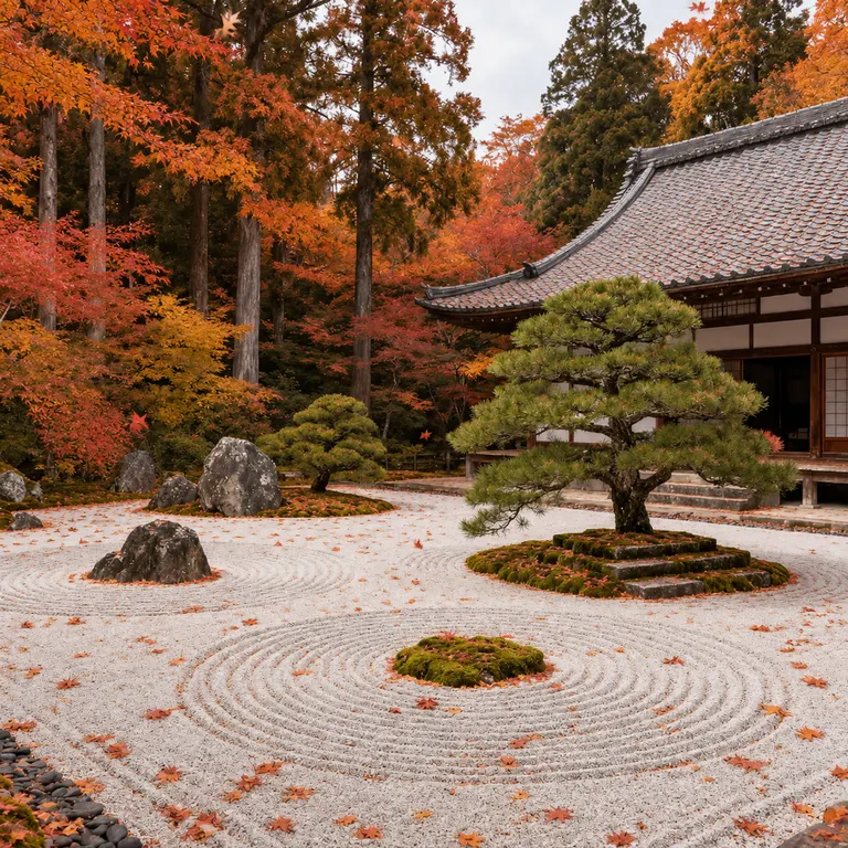 将图中的天气氛围改为秋季，地上有飘落的树叶