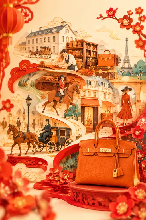 库淑兰剪纸艺术风格，绚烂彩色剪纸，微缩摄影，年味立体剪纸纸雕艺术，特写镜头，画面侧重于过年的温暖，暖色光，中国风，东方审美，唯美，极简主义，浅暖色背景，海报构图